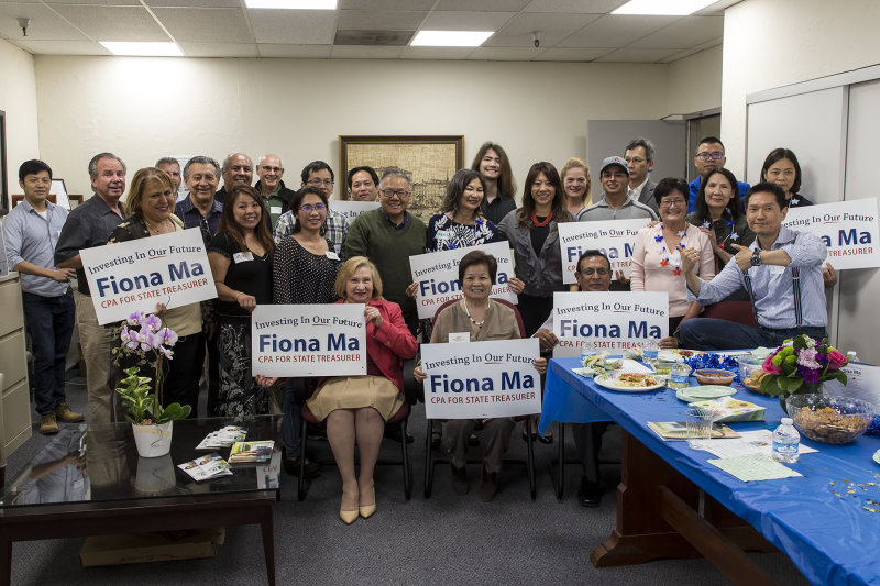 6/1/2018  Pizza and Pints party in support of Fiona Ma