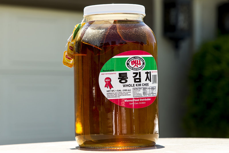 7/3/2018  Making Sun Tea in a Kim Chee bottle