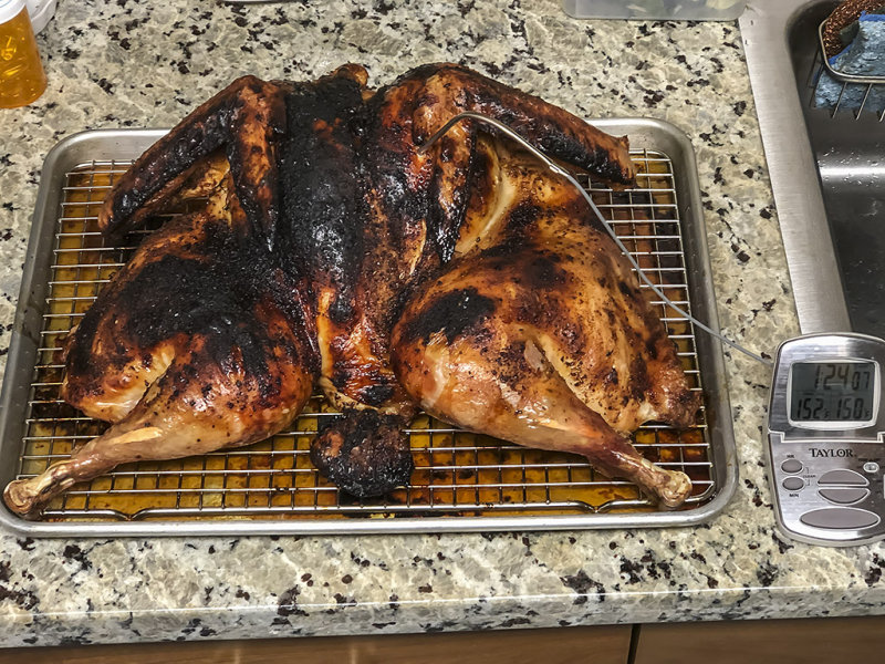 11/21/2018  My 14 pound Spatchcocked Turkey
