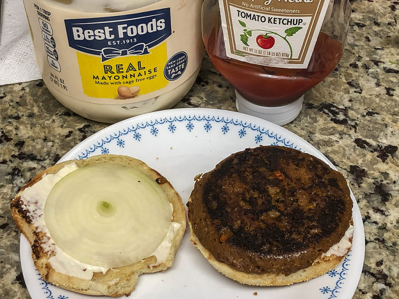 12/21/2018  Vegan Field Roast Field Burger made with barley, carrots & celery