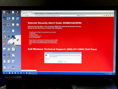 12/4/2017  Tech Support Scam Pop-up Virus
