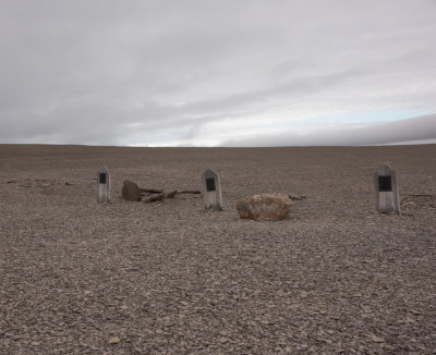 Beechey island - grave of sailors from 1854 Franklin expedition