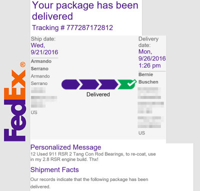 FedEx Shipping Delivery Confirmation (09/26/2016) - Page 1