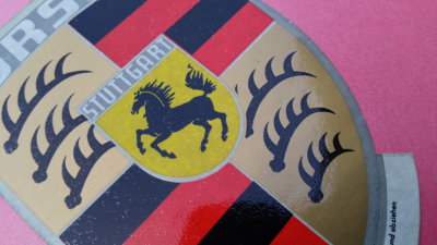 Porsche Crest Decal Large Format OEM NOS - Photo 7