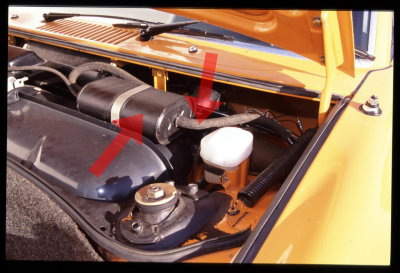 914-6 Emissions Charcoal Canister Vent Lines / Front Left Fender Through Holes Sealed Shut - Photo 1