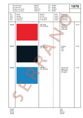 Échantillons de Couleurs et de Garnitures / Type: 911 T E S + 914 914/6, ā partir de mod 70 - Page 7