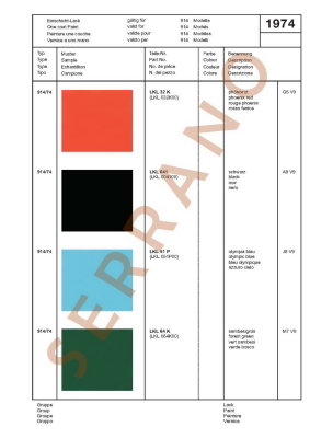Échantillons de Couleurs et de Garnitures / Type: 911 T E S + 914 914/6, ā partir de mod 70 - Page 13