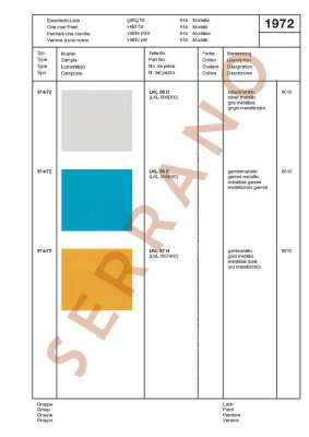 Échantillons de Couleurs et de Garnitures / Type: 911 T E S + 914 914/6, ā partir de mod 70 - Page 19