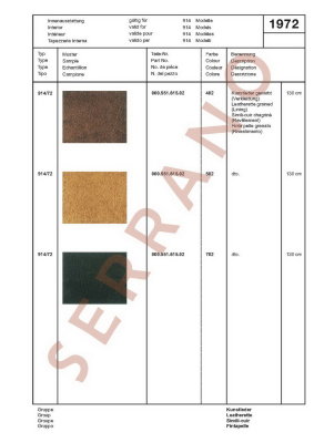 Échantillons de Couleurs et de Garnitures / Type: 911 T E S + 914 914/6, ā partir de mod 70 - Page 31