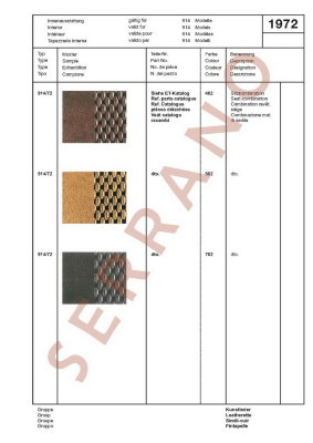 Échantillons de Couleurs et de Garnitures / Type: 911 T E S + 914 914/6, ā partir de mod 70 - Page 33