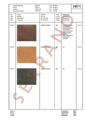 Échantillons de Couleurs et de Garnitures / Type: 911 T E S + 914 914/6, ā partir de mod 70 - Page 36