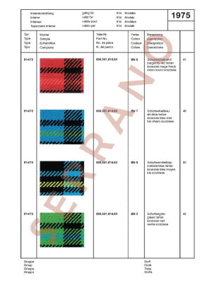 Échantillons de Couleurs et de Garnitures / Type: 911 T E S + 914 914/6, ā partir de mod 70 - Page 56