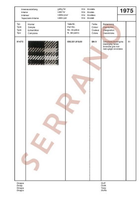 Échantillons de Couleurs et de Garnitures / Type: 911 T E S + 914 914/6, ā partir de mod 70 - Page 57