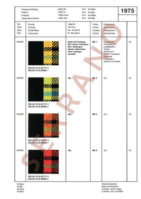 Échantillons de Couleurs et de Garnitures / Type: 911 T E S + 914 914/6, ā partir de mod 70 - Page 81