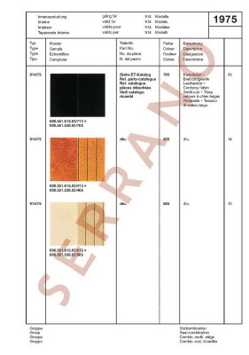 Échantillons de Couleurs et de Garnitures / Type: 911 T E S + 914 914/6, ā partir de mod 70 - Page 84