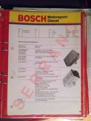 BOSCH Motorsport-Dienst - BOSCH Rev Limiter B 227 080 017 - Page 1