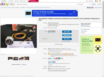 Motometer Outside Temperature Gauge Celsius (eBay AlexWoa Jul/2018) - Photo 1