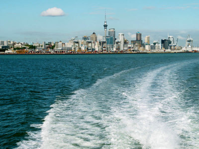Auckland from the Rangitoto Island ferry