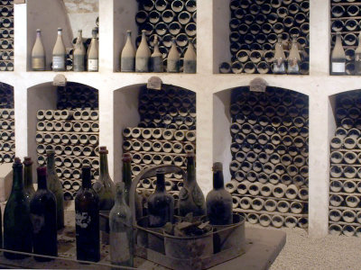 Dusty wine cellar