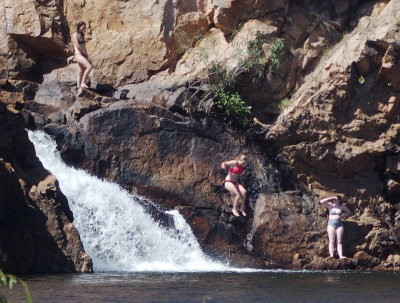 0379: Edith Falls, a place for jumping off rocks.