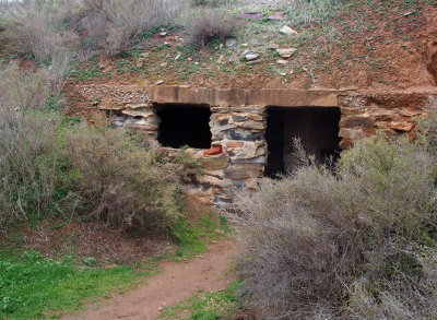 Miners' dugout dwellings