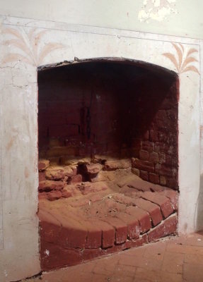 A fire place in one of the rooms added by Hume