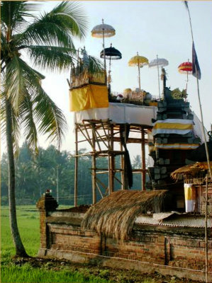 TempleTower decorated for festival