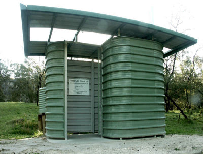 Modern building in Newnes campground