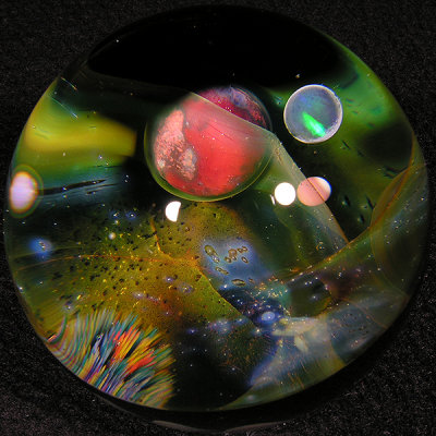 Gateson's usual stunning planets and other space surround it.