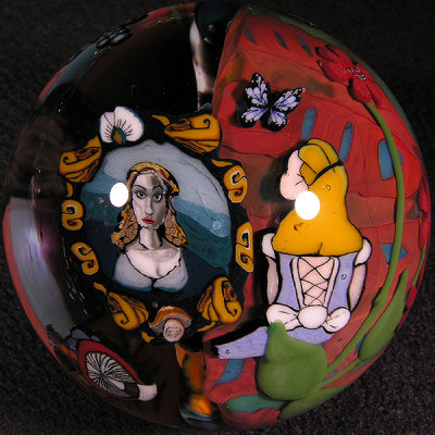 This is the greatest thing, Karl's Alice image staring into the Alice in the mirror, which is Stephen's image!