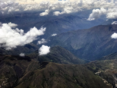 En avion au-dessus des Andes