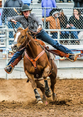 Barrel Racer Kortni McConnell in action at the Tucson Rodeo 
