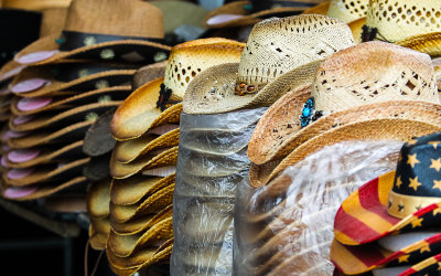 Cowboy hats for sale at the Tucson Rodeo