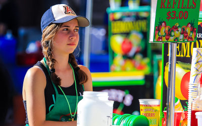 Selling “Jerry’s Cherry Lemonade” at the 4th Avenue Street Fair