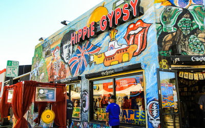 Wall of the Hippie Gypsy along 4th Avenue at the 4th Avenue Street Fair