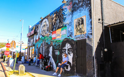 Hippie Gypsy mural at the 4th Avenue Street Fair