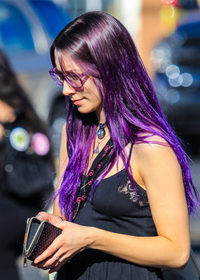 Purple hair at the 4th Avenue Street Fair