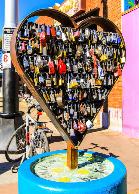 Padlock street art at the 4th Avenue Street Fair
