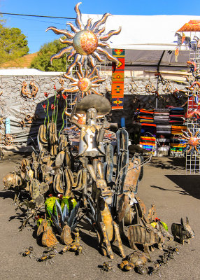 Tin figures for sale at the 4th Avenue Street Fair