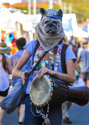 Playing music in the crowd at the 4th Avenue Street Fair