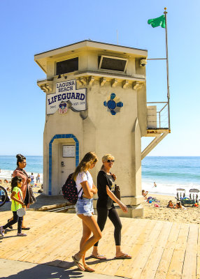 The landmark Lifeguard stand at Laguna Beach
