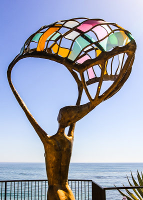 Artwork along the coast in Laguna Beach