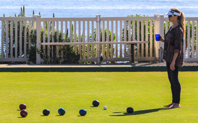Bocce Ball player in Laguna Beach