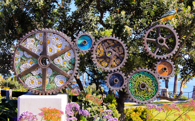 Artwork along the coast in Laguna Beach