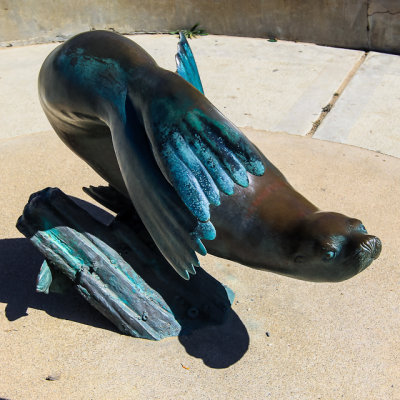 Sculpture on the cliffs near Laguna Beach