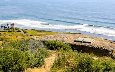 WWII Fire Control Station overlooking the Pacific Ocean in Cabrillo National Monument