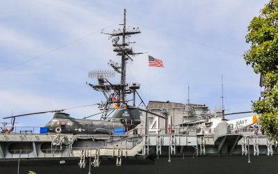 Mid-section of the USS Midway aircraft carrier in San Diego