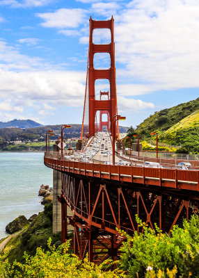 The Golden Gate Bridge from Vista Point in Golden Gate National Recreation Area
