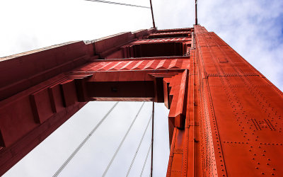 The north tower of the Golden Gate Bridge in Golden Gate National Recreation Area