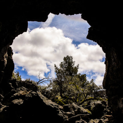 Entrance to Ovis Cave in Lava Beds National Monument